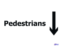Pedestrian Down Arrow Pedestrian Down Arrow