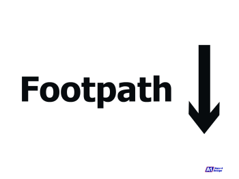 Footpath Down Arrow Footpath Down Arrow