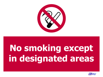 No Smoking Except Designated No Smoking Except Designated