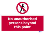 No Unauthorised Person Bey