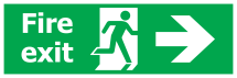 Fire Exit Run Man - Right Arrow Fire Exit Run Man - Right Arrow