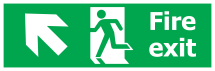 Fire Exit Run Man - Left Up Arrow Fire Exit Run Man - Left Up Arrow