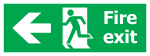 Fire Exit Run Man Left Arrow Photolum