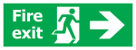 Fire Exit Run Man Right Arrow Photolum