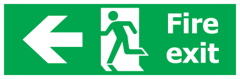 Fire Exit Run Man - Left Arrow Fire Exit Run Man - Left Arrow