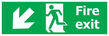 Fire Exit Run Man - Left Down Arrow Fire Exit Run Man - Left Down Arrow