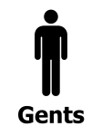 Toilet Symbol - Male + Gents