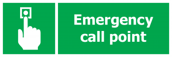 Emergency Call Point Sticker Emergency Call Point Emergency Call Point Sign 600x200m Self-Adhesive ...
