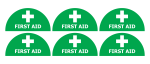 Sheet Of 6 Stickers Each 80x40mm First Aid