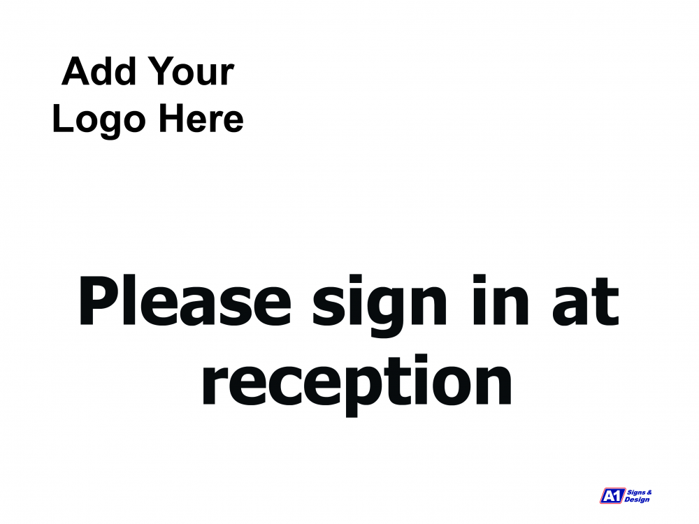 Reception Sign In Form Please Sign In At Reception Please Sign In At Reception Sign 600x450mm ...