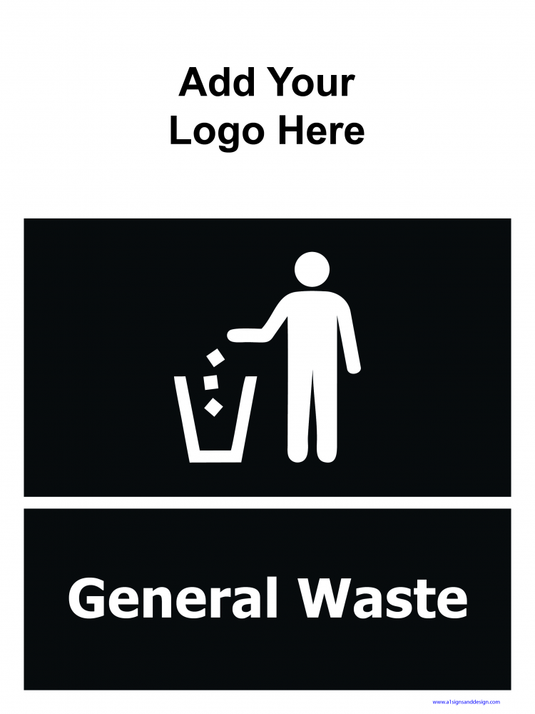 Gen Wasste Sign General Waste General Waste Sign 450x600mm Branded - A1 Tools and ...