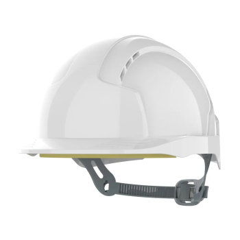 EVOLite® Standard Peak Safety Helmet Vented - Slip Ratchet - White EVOLite® Standard Peak Safety Helmet Vented - Slip Ratchet - White